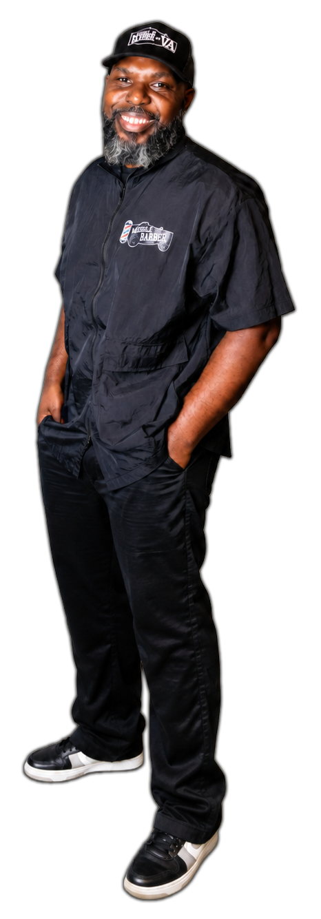 Nicholas Carter, a professional mobile haircut service barber serving Virginia Beach, Norfolk, and Chesapeake